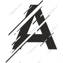 Dynamic Letter A with Slashes