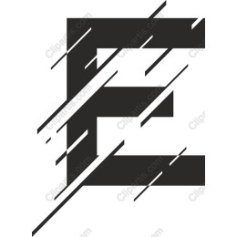 Dynamic Letter E in Modern Style
