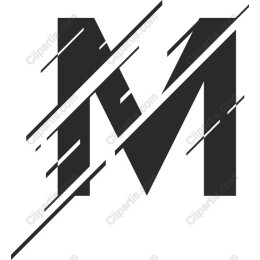 Modern Brushstroke Letter M
