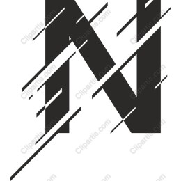 Dynamic Stylized Letter 'N'