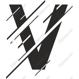  Stylized Letter V