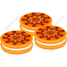 Charming Orange Macaron Set