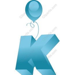 Cheerful 3D 'K' Balloon