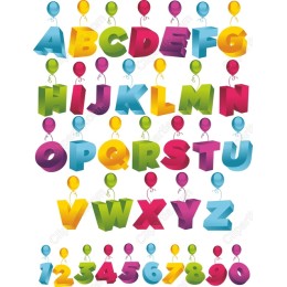 Balloon Alphabet & Numbers Set