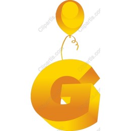 3D Golden G Balloon