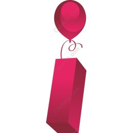Playful Pink Balloon and Gift Box