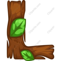 Charming Wooden Log with Leaves