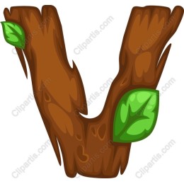Woodland Letter V