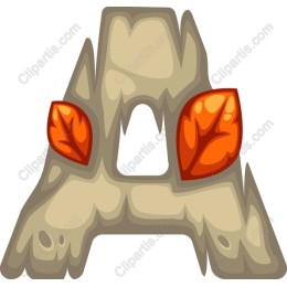 Wooden Letter A with Autumn Leaves