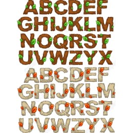 Whimsical Nature Alphabet Clipart Bundle