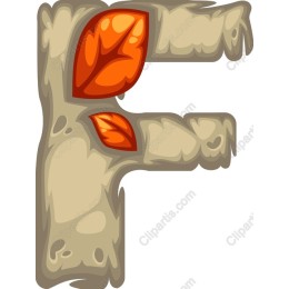 Rustic Wooden Letter F with Autumn Leaves