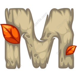 Woodland-Inspired Letter M