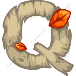 Wooden Letter Q