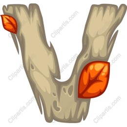 Wooden Letter V