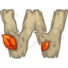 Wooden Letter W