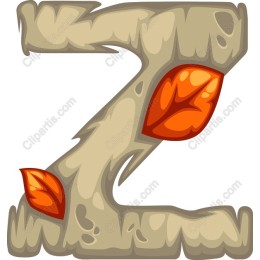 Nature-Inspired Letter Z with Leaves