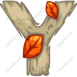 Whimsical Y with Autumn Leaves