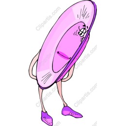 Whimsical Pink Plate Character