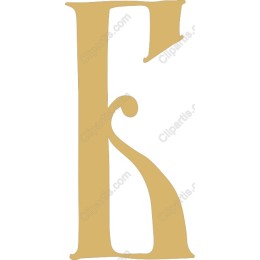 Stylized Golden Letter E