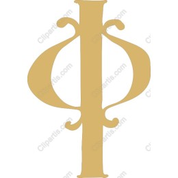 Elegant Gold Phi Symbol