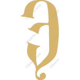 Vintage-Inspired Flourished Numeral 9