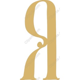 Elegant Gold Letter R