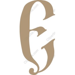 Elegant Serif Letter E