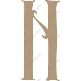 Elegant Beige Letter N