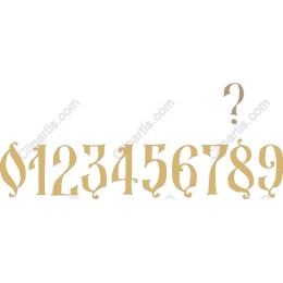 Decorative Vintage Number Set - Elegant Numerals