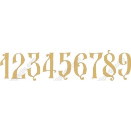 Elegant Decorative Numbers Set (0-9)