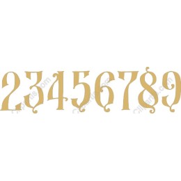 Ornate Vintage Numbers Set (2-9) in and