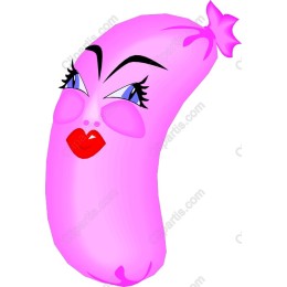 Playful Pink Cartoon Character