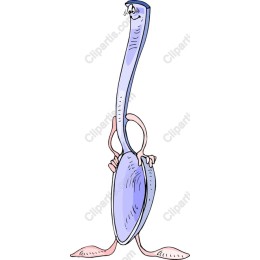 Whimsical Cartoon Spoon Character