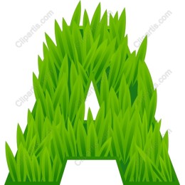Lush Green Grass Letter A