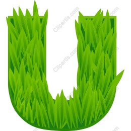 Grass-Inspired Letter U
