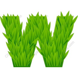 Green Grass Letter W