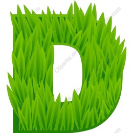 Grass-Inspired Letter D
