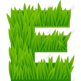 Green Grass Letter E