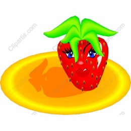 Whimsical Strawberry Character