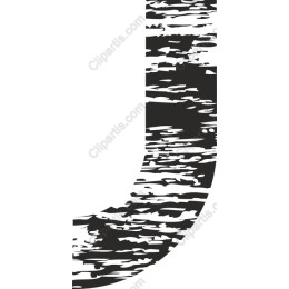 Textured Letter 'J' in Black and White