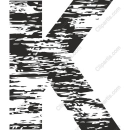 Distressed Letter K
