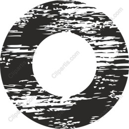 Black and White Brush Stroke Circle
