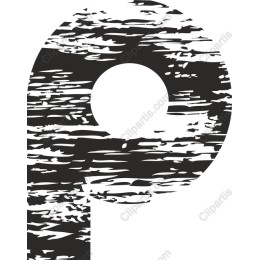 Textured Distressed Letter P