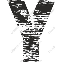 Grunge-style Letter Y