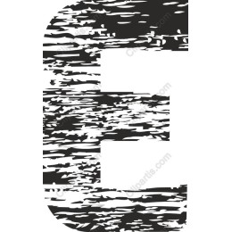 Vintage Distressed Letter E