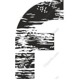 Streaked Letter F