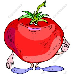 Cheerful Cartoon Tomato