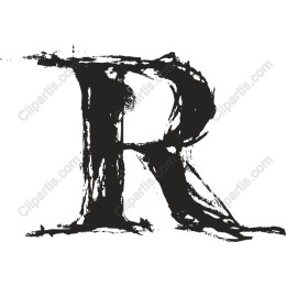 Brushstroke Letter R