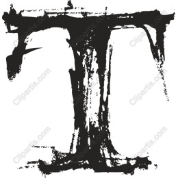 Bold Distressed Letter I