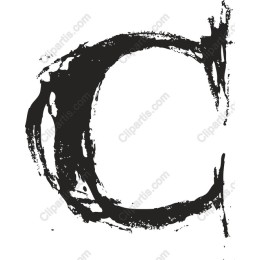 Brushstroke Letter C